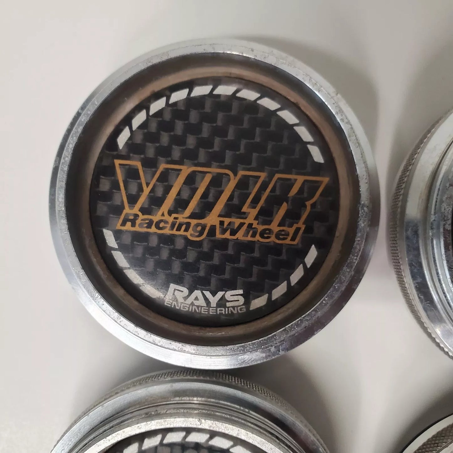 Rays Volk Racing GT Series Center Cap Carbon style Set (4) "High" Discontinued