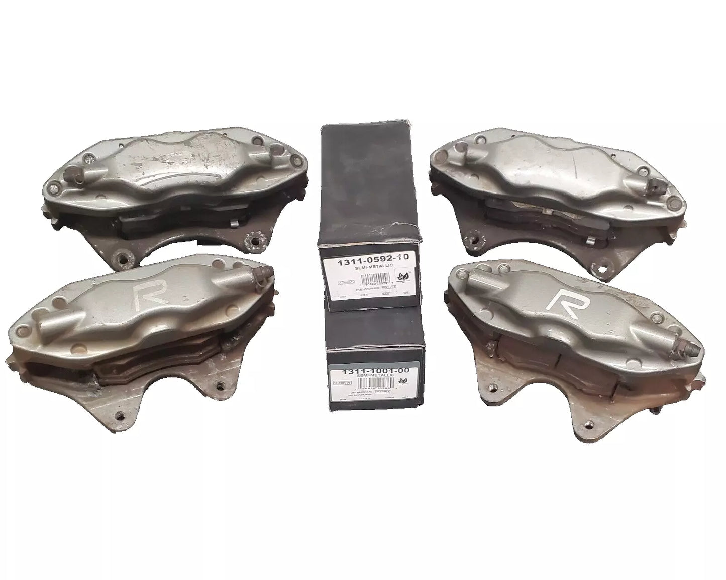 04-07 Volvo S60R V70R Brembo Brake Caliper Front Rear Set OEM + R1 Concepts Pads