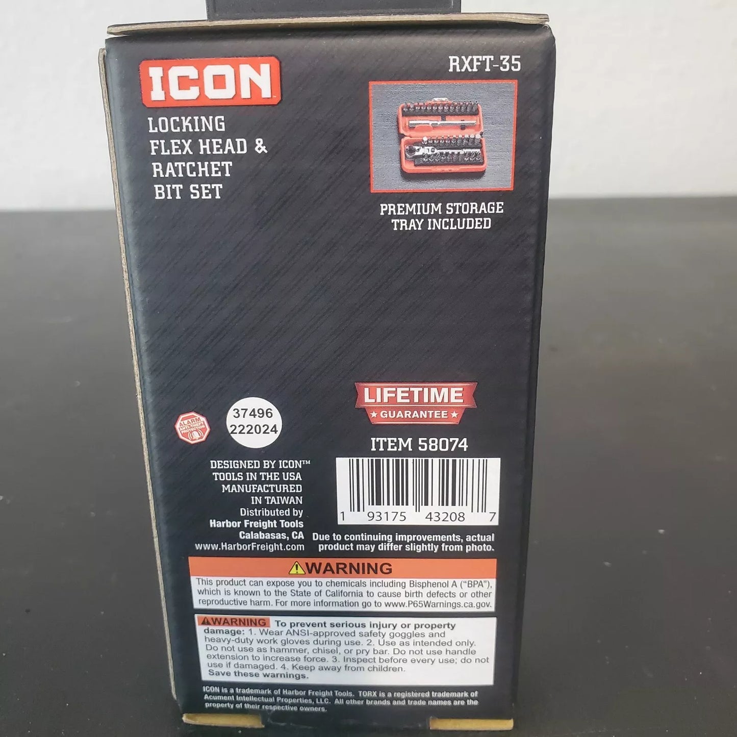 ICON Locking Flex Head Ratchet and Bit Set 35-Piece RXFT-35