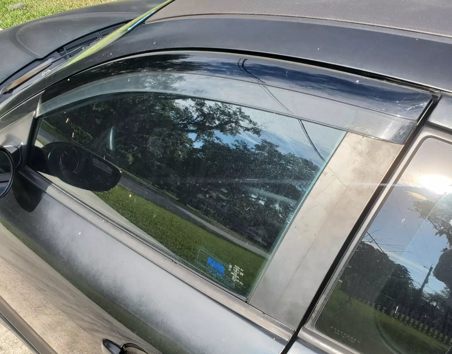 Mazda RX-8 JDM OEM Window Visor Deflector Rain Guards Brilliant Black RX8 SE3P