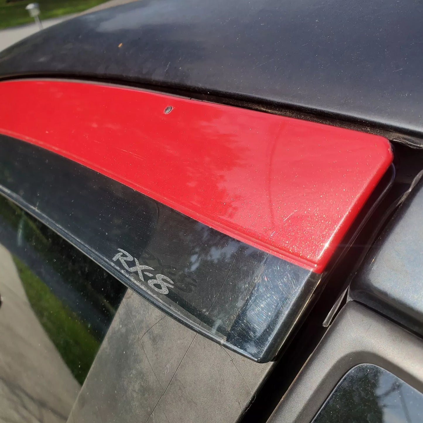 Mazda RX-8 JDM OEM Window Visor Deflector Rain Guards RX8 SE3P 04-12 RED