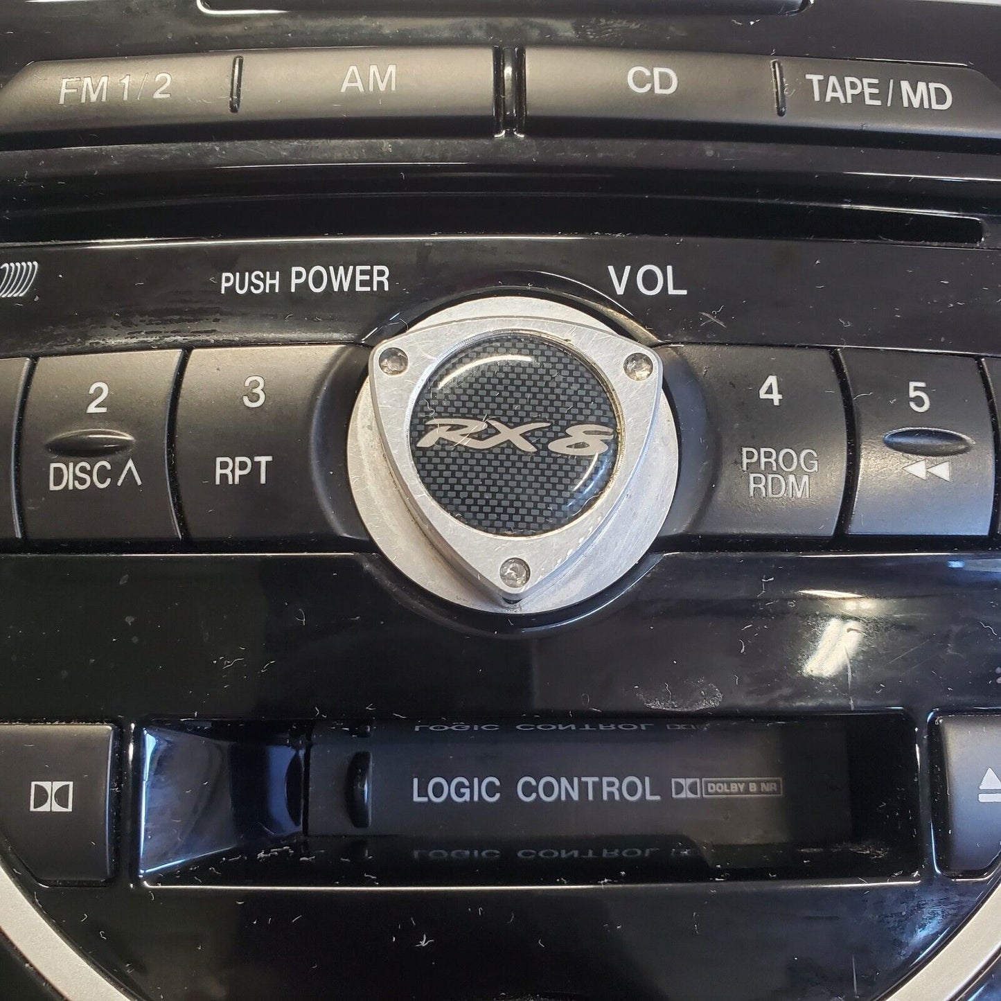 Mazda RX-8 RX8 Radio Control Receiver Cassette Tape Deck with Billet Rotor Knob