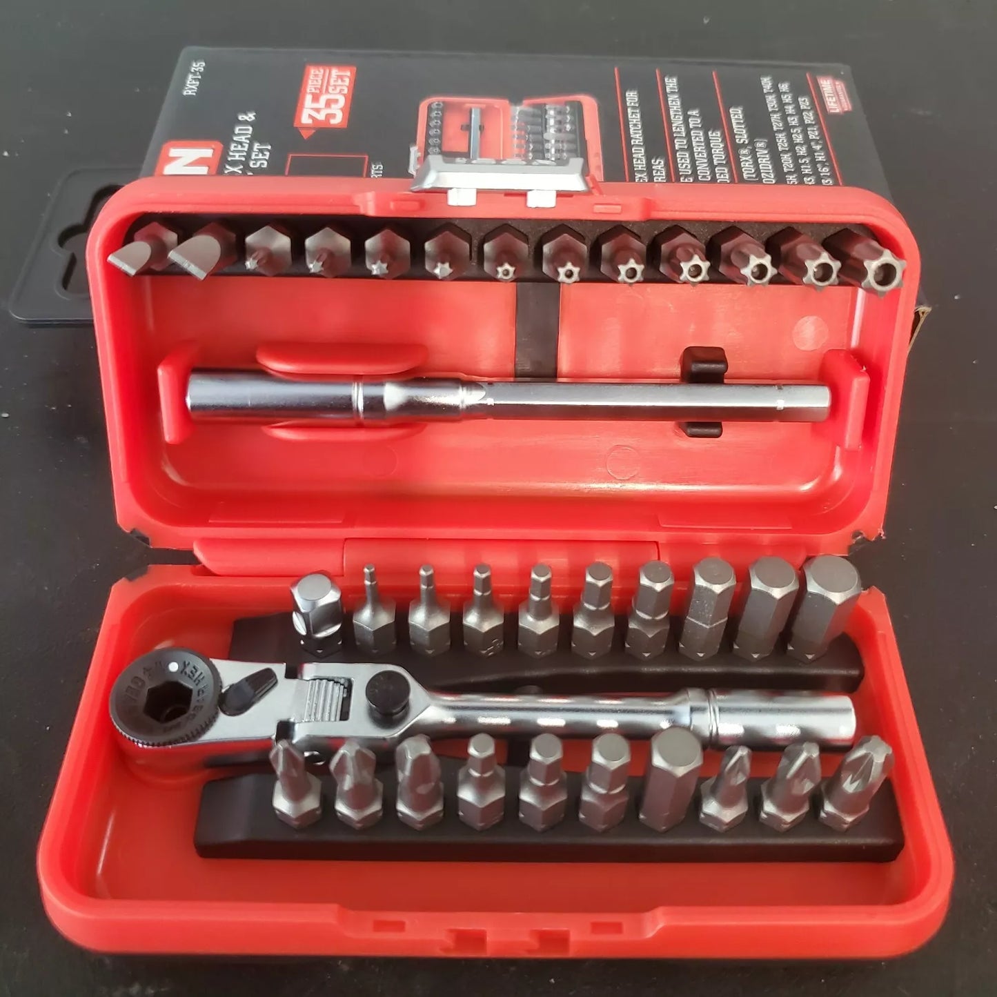 ICON Locking Flex Head Ratchet and Bit Set 35-Piece RXFT-35