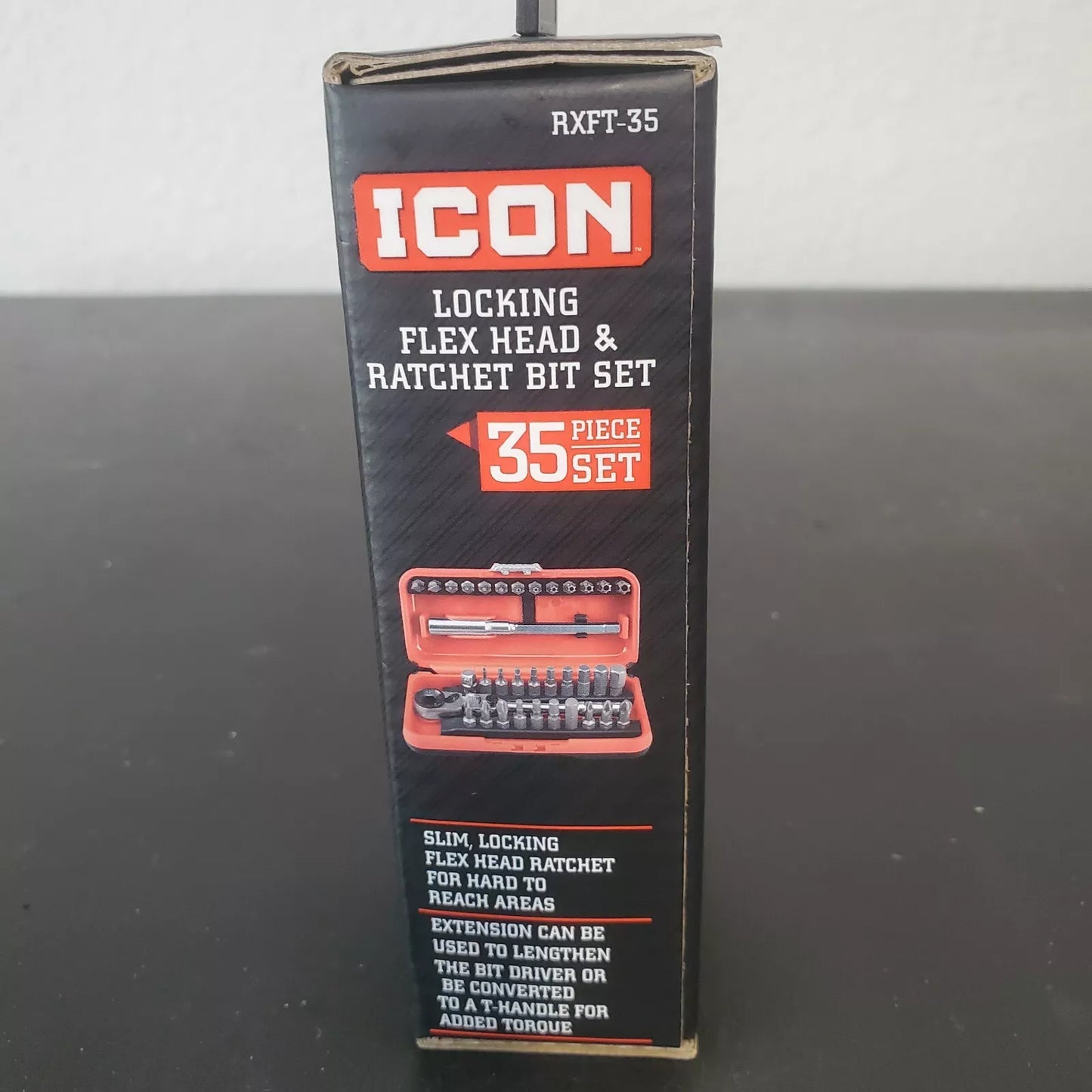 ICON Locking Flex Head Ratchet and Bit Set 35-Piece RXFT-35