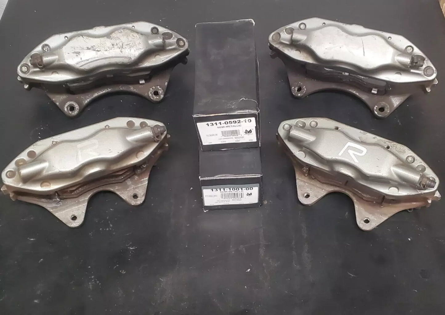 04-07 Volvo S60R V70R Brembo Brake Caliper Front Rear Set OEM + R1 Concepts Pads
