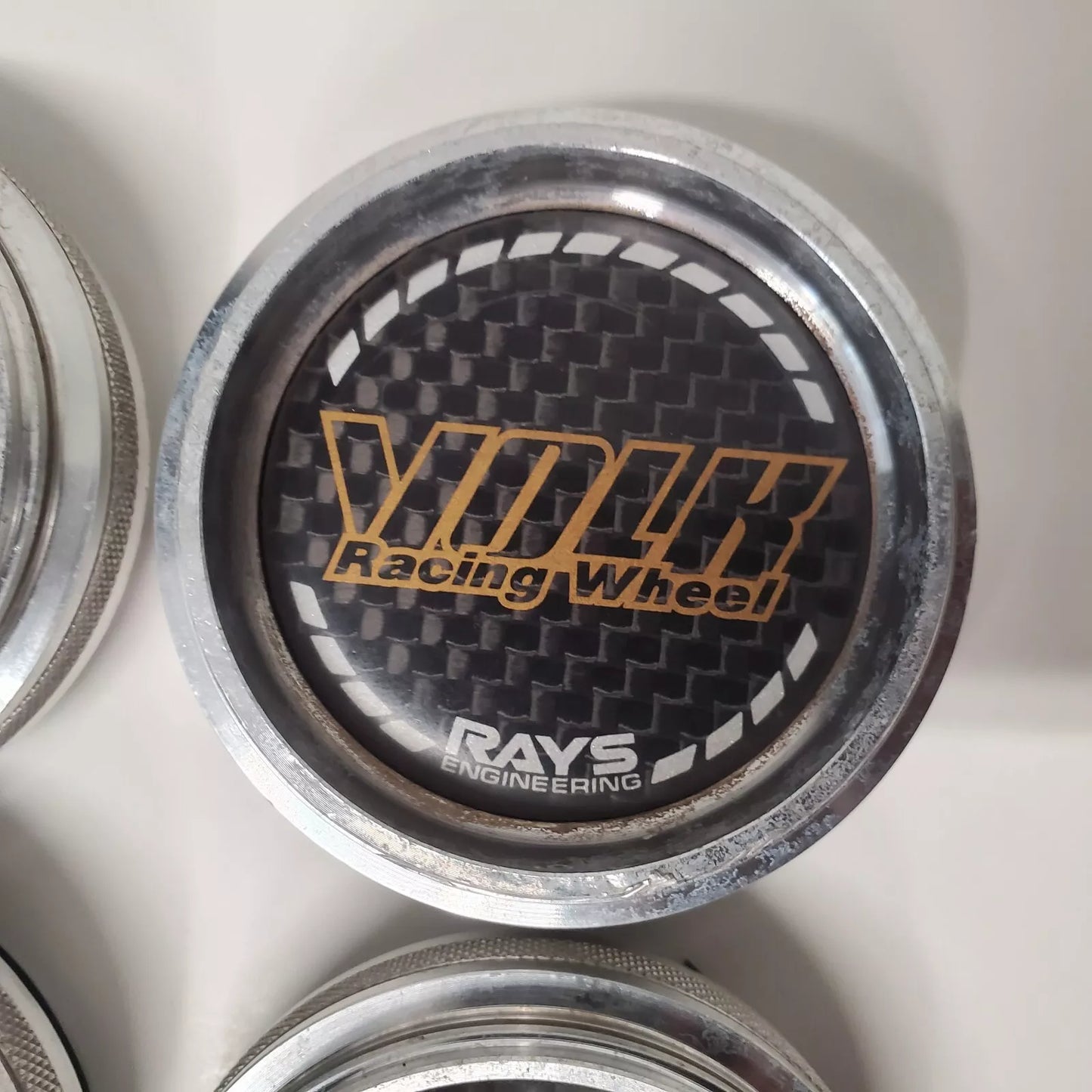 Rays Volk Racing GT Series Center Cap Carbon style Set (4) "High" Discontinued