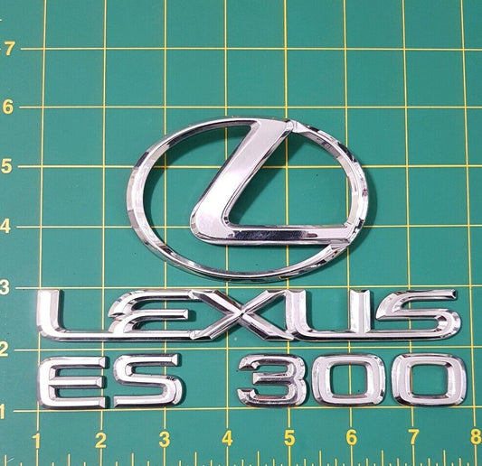 LEXUS ES300 01 02 03 04 05 Rear Emblem Set Trunk Badge Logo Chrome R2542 R2578