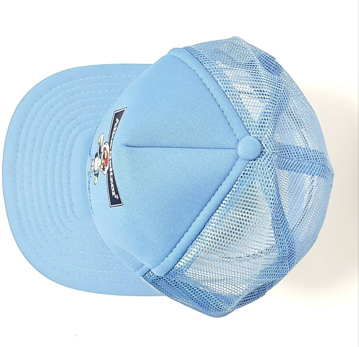 ALKA-SELTZER Racing Team Vintage 80s 90s Trucker Hat Speedy Blue Snapback