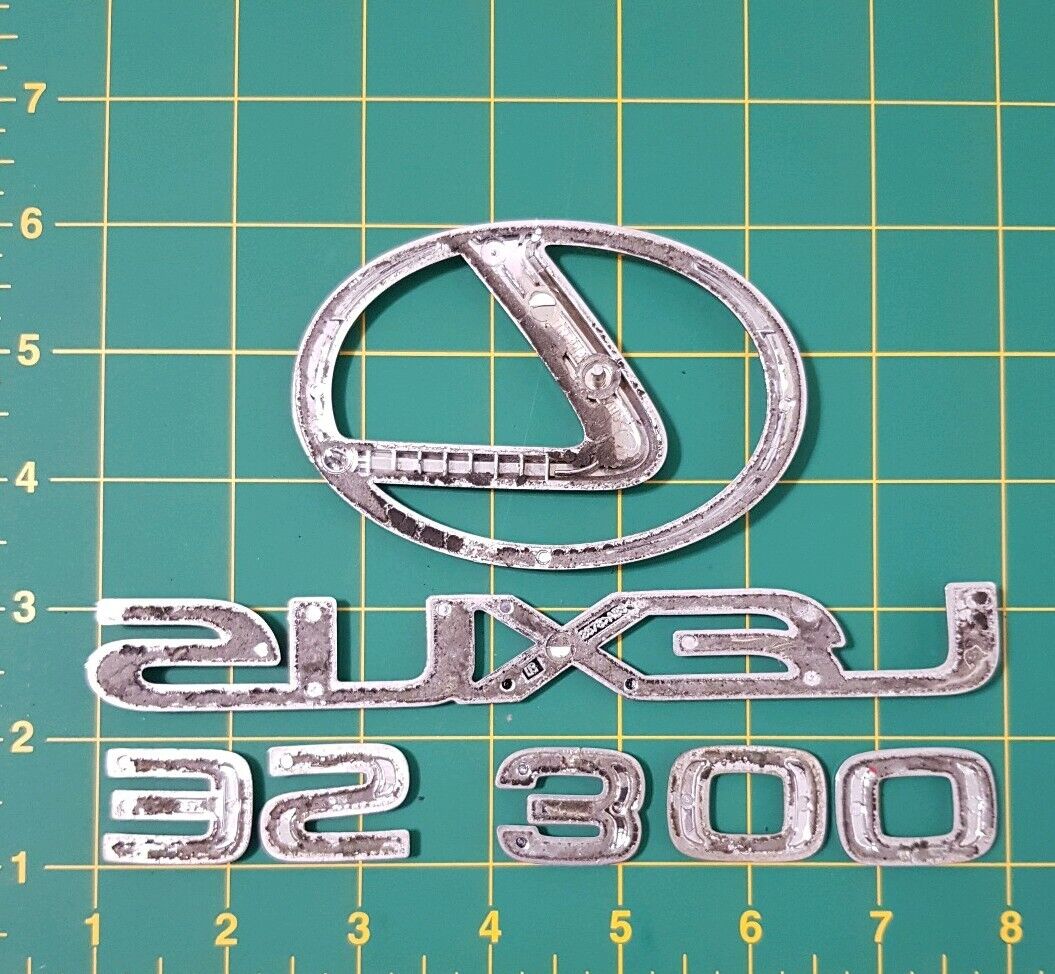 LEXUS ES300 01 02 03 04 05 Rear Emblem Set Trunk Badge Logo Chrome R2542 R2578