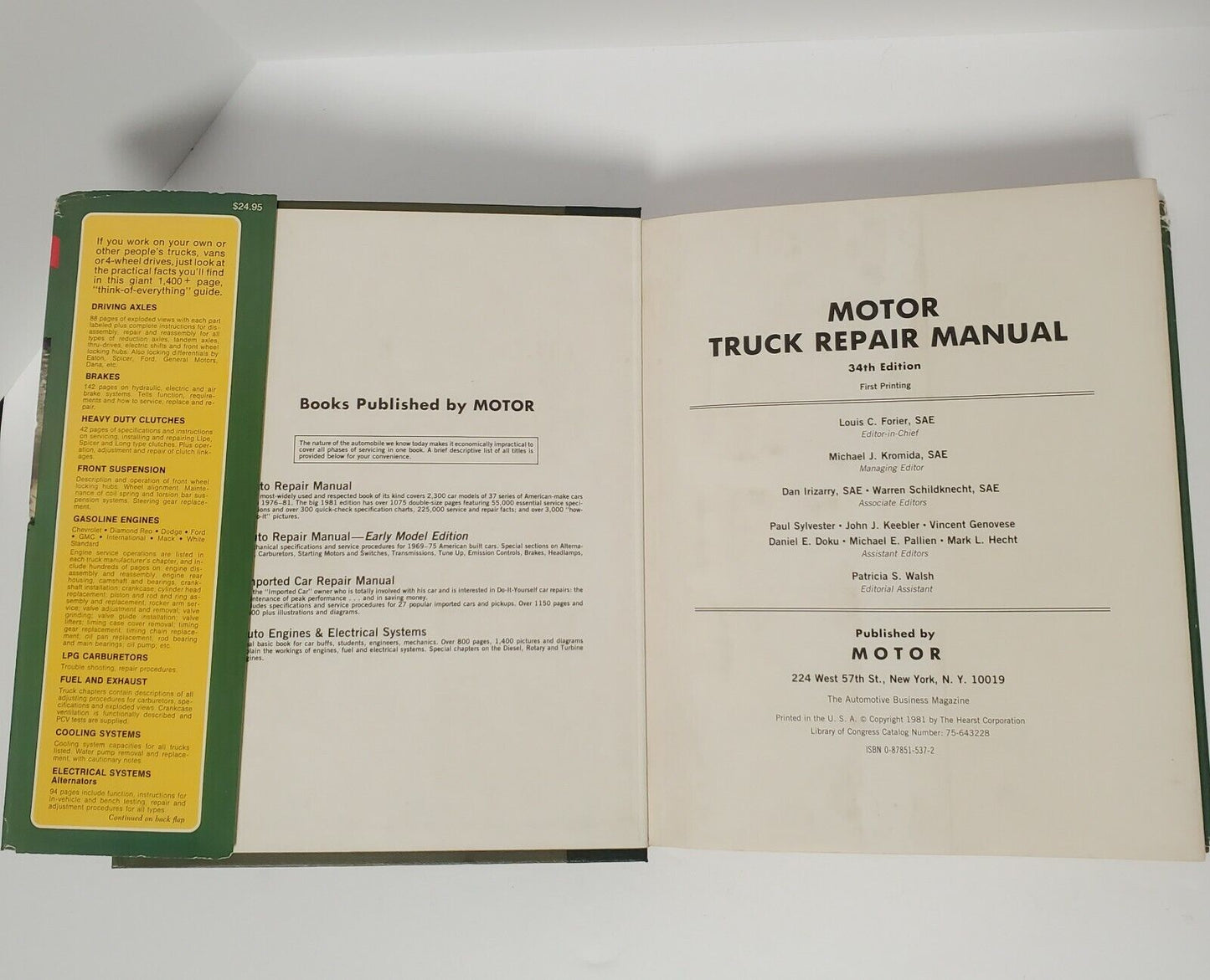 MOTOR Truck Repair Manual (34th Edition) 1st print for 70-81 models Gas + Deisel