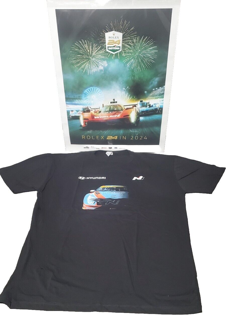 2024 Hyundai Elantra N TCR T-shirt Rolex 24 Hour IMSA Race at Daytona Size XL