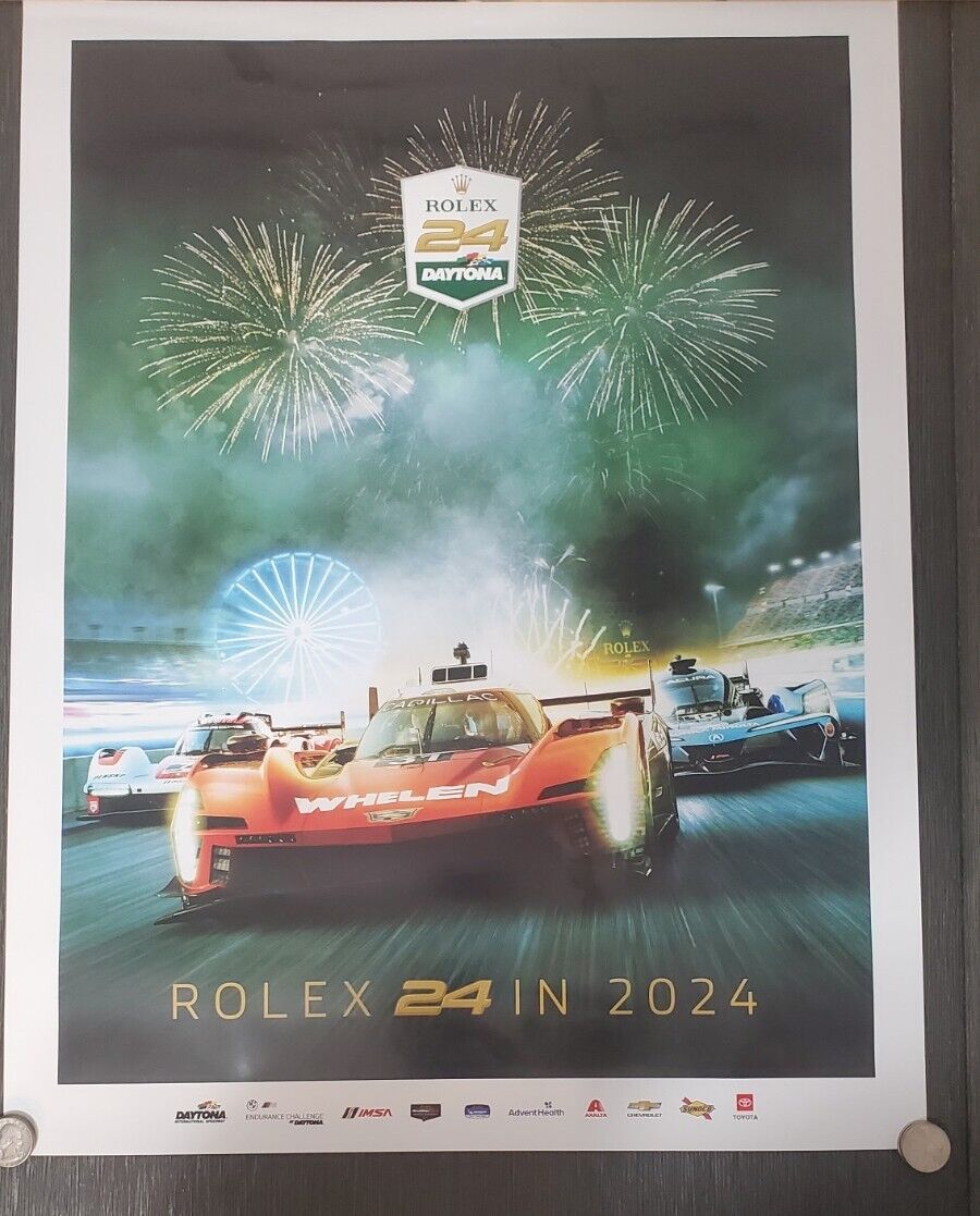 2024 Rolex 24 Endurance Race at Daytona Official Event Poster + IMSA Decal