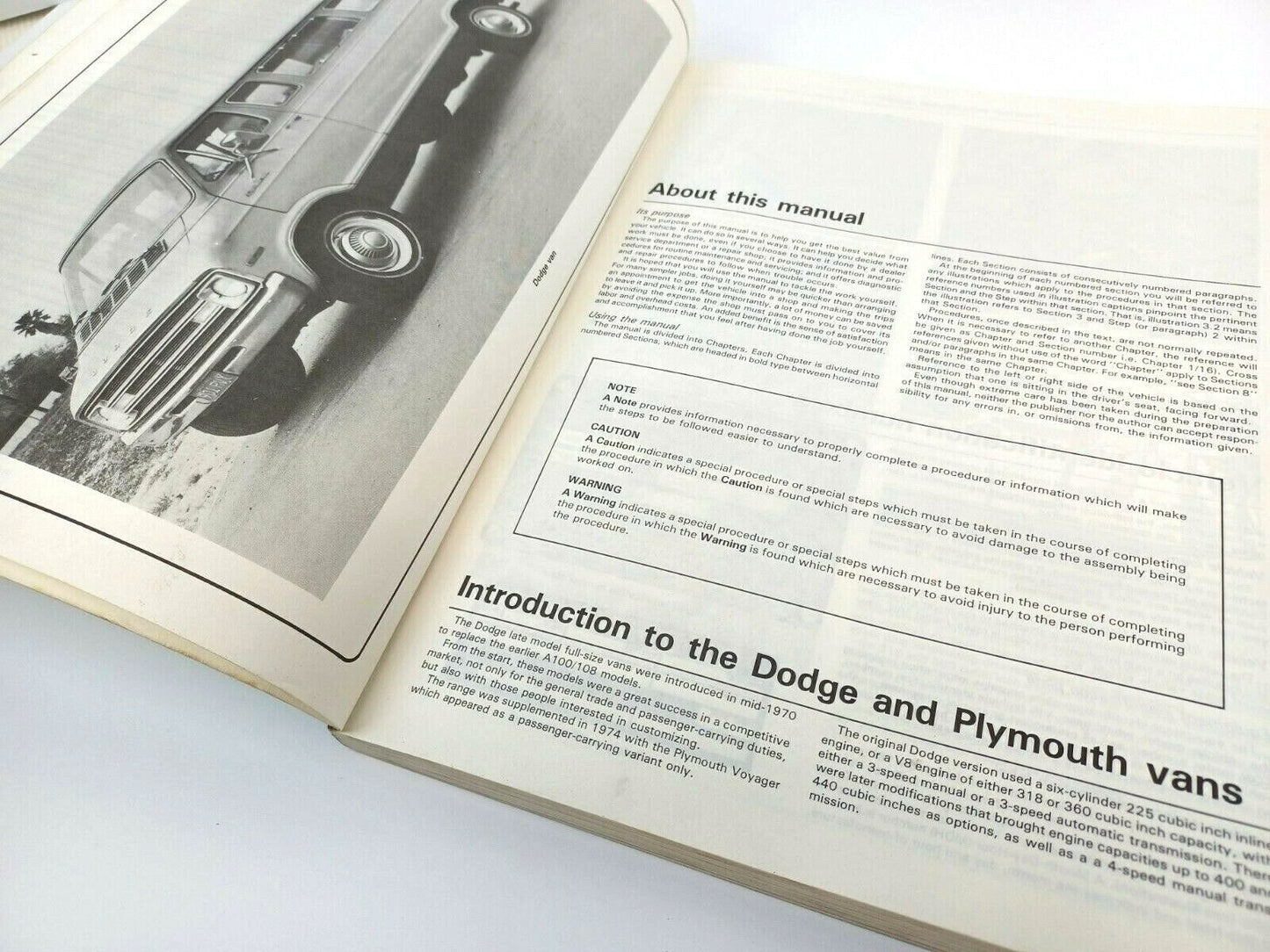 HAYNES 349 Dodge & Plymouth Vans Workshop Manual 1971 - 1986 All Full-Size