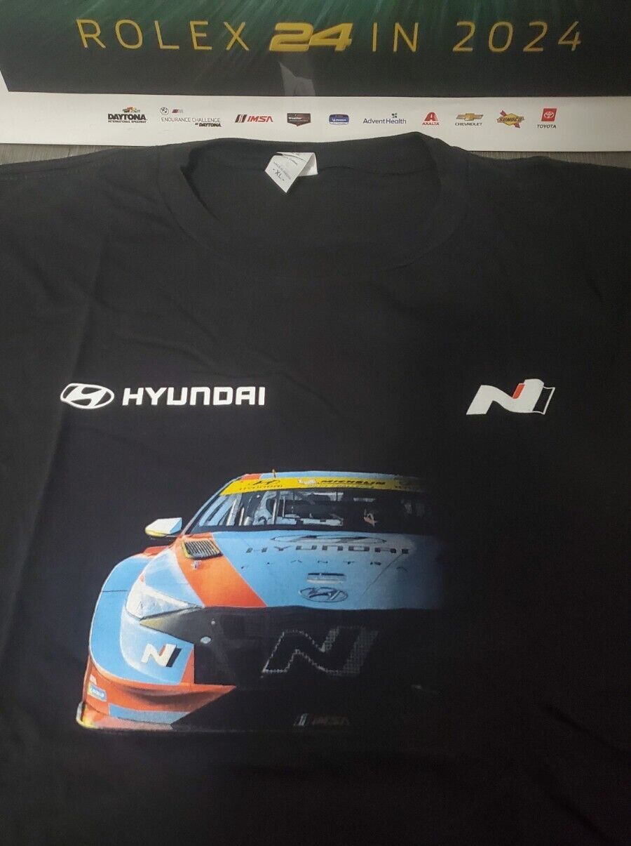 2024 Hyundai Elantra N TCR T-shirt Rolex 24 Hour IMSA Race at Daytona Size XL
