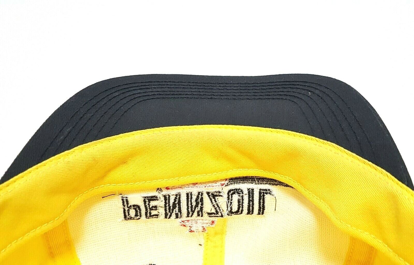 PENNZOIL RACING Vintage Yellow Trucker Hat Snapback Cap Near Mint Made in USA