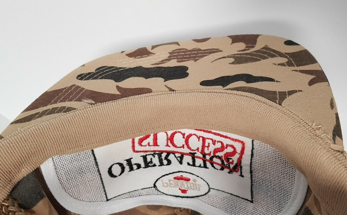 PENNZOIL "Operation Success" Camo Trucker Cap VTG 90's Hat Snapback Embroidered