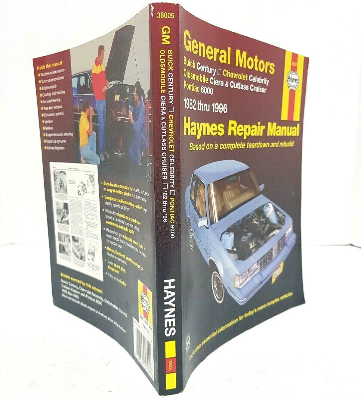 HAYNES GM Century Celebrity 6000 Ciera Cutlass 1982 -1996 Repair Manual 38005