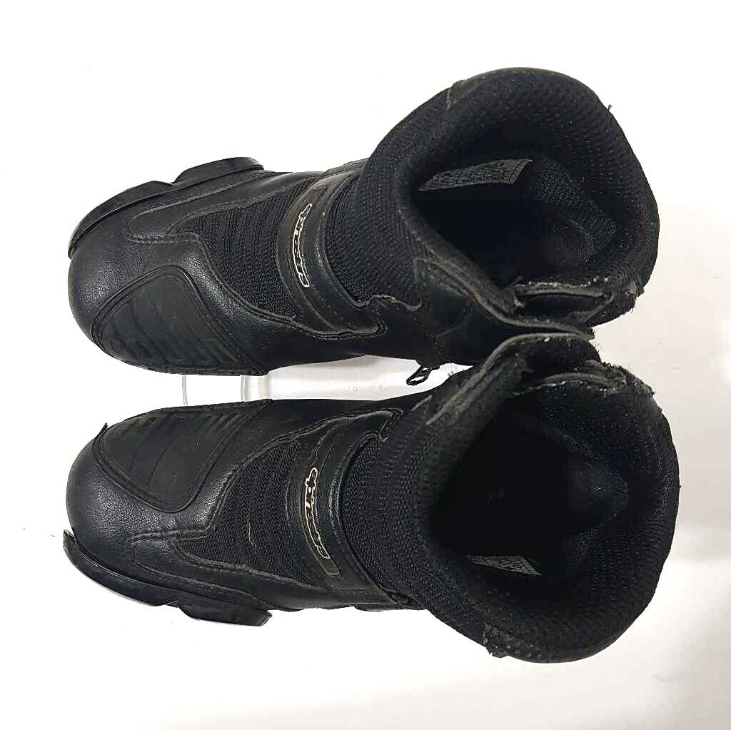 Alpinestars Mens Motorcycle Boots S-MX 1 Black Hook Loop Vented High Top 6 EU 39