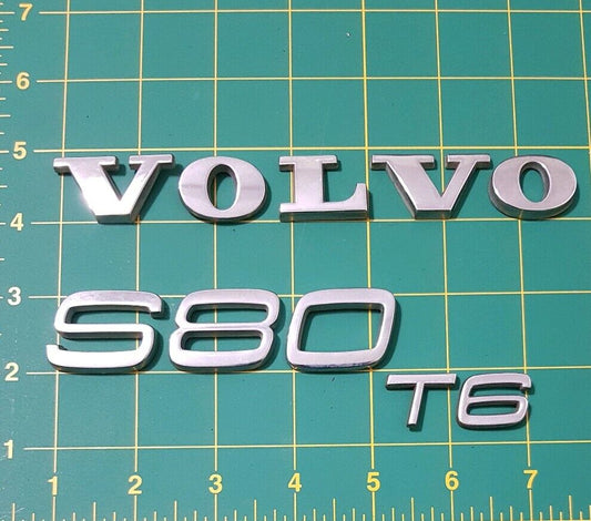 Volvo S80 T6 - 99 00 01 02 03 04 05 06 Rear Lid Chrome Trunk Emblem Logo Badge!