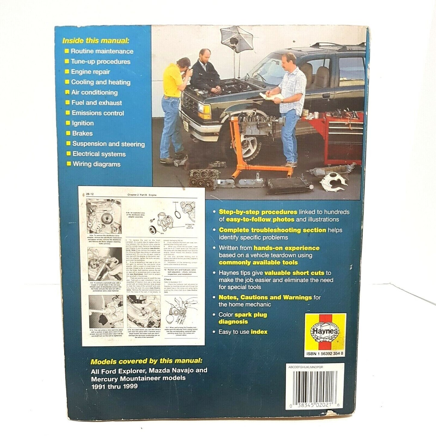 Haynes 36024 Repair Manual For Ford Explorer 1991 thru 1999 Navajo + Mountaineer