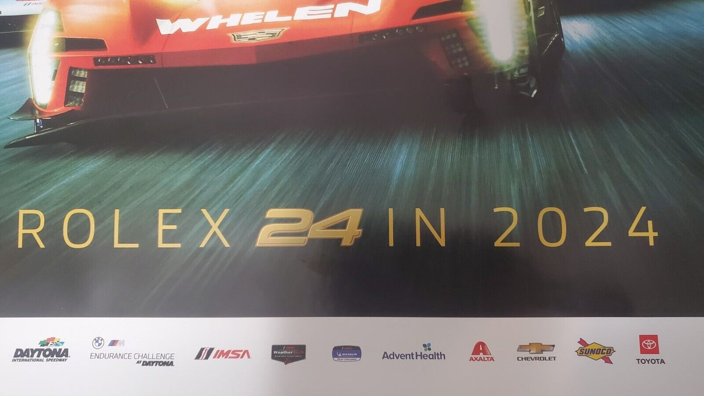 2024 Rolex 24 Endurance Race at Daytona Official Event Poster + IMSA Decal