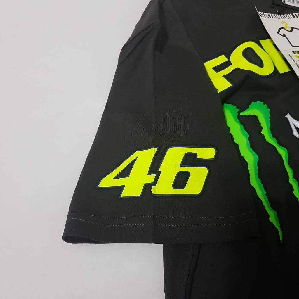 Monster Energy Valentino Rossi VR46 Racing Mens T-Shirt Gray 100% Cotton Size Small