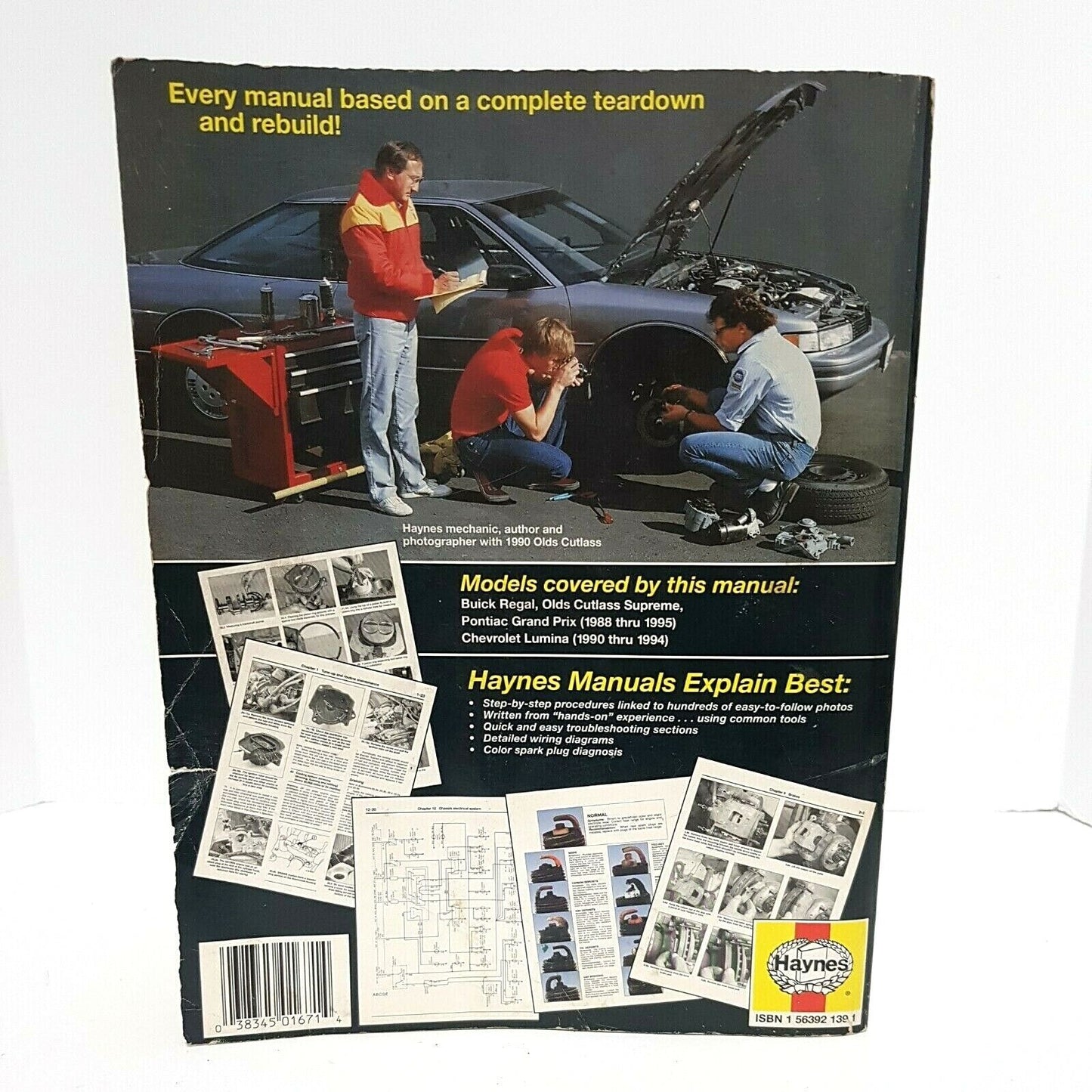 Haynes 38010 Repair Manual General Motors Regal Lumina Cutlass Grand Prix 88-95