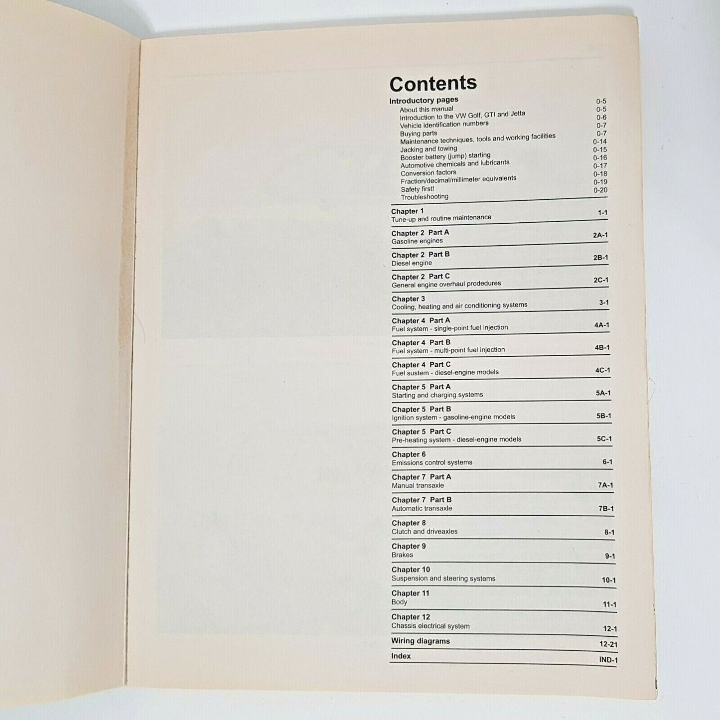 Haynes 96017 Repair Manual for 93-98 VW Golf & Jetta, Gas & Diesel, Cabrio, GTI