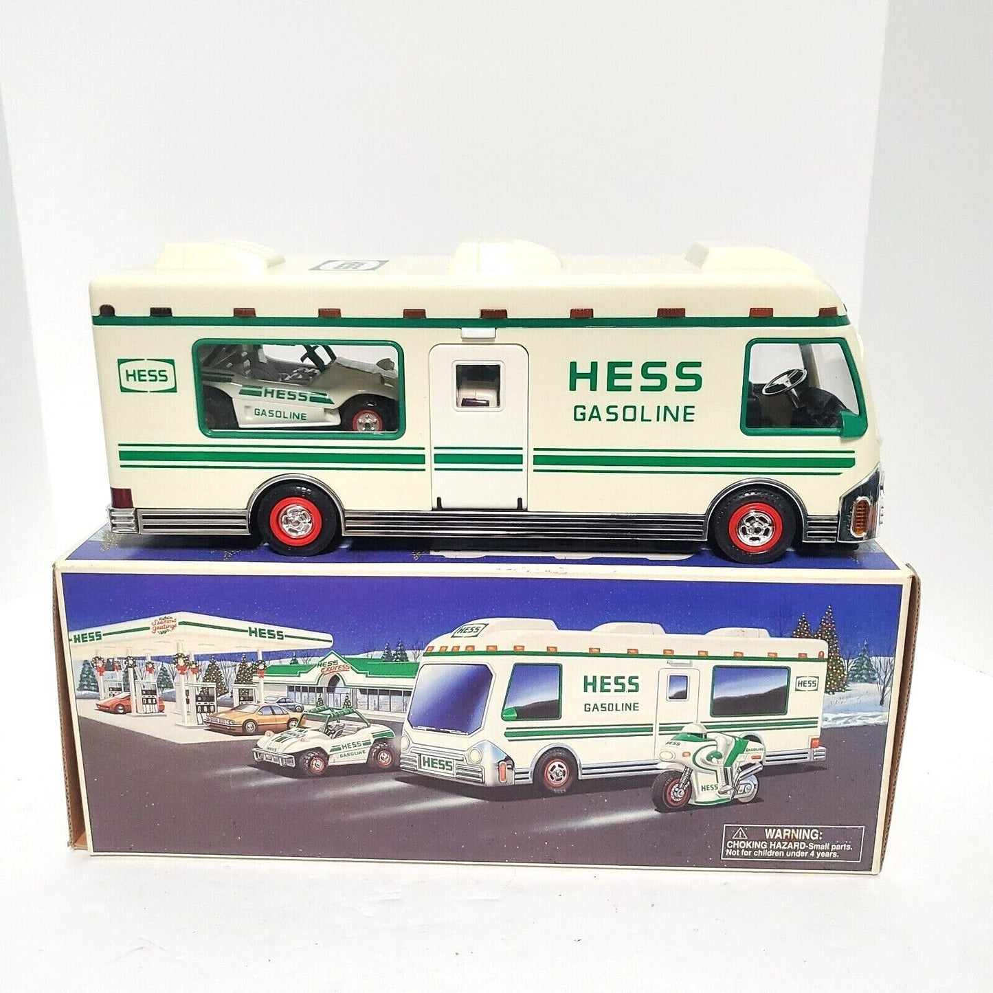 1998 Hess Truck Recreation Van w/ Dune Buggy and Motorcycle + Extra!!!