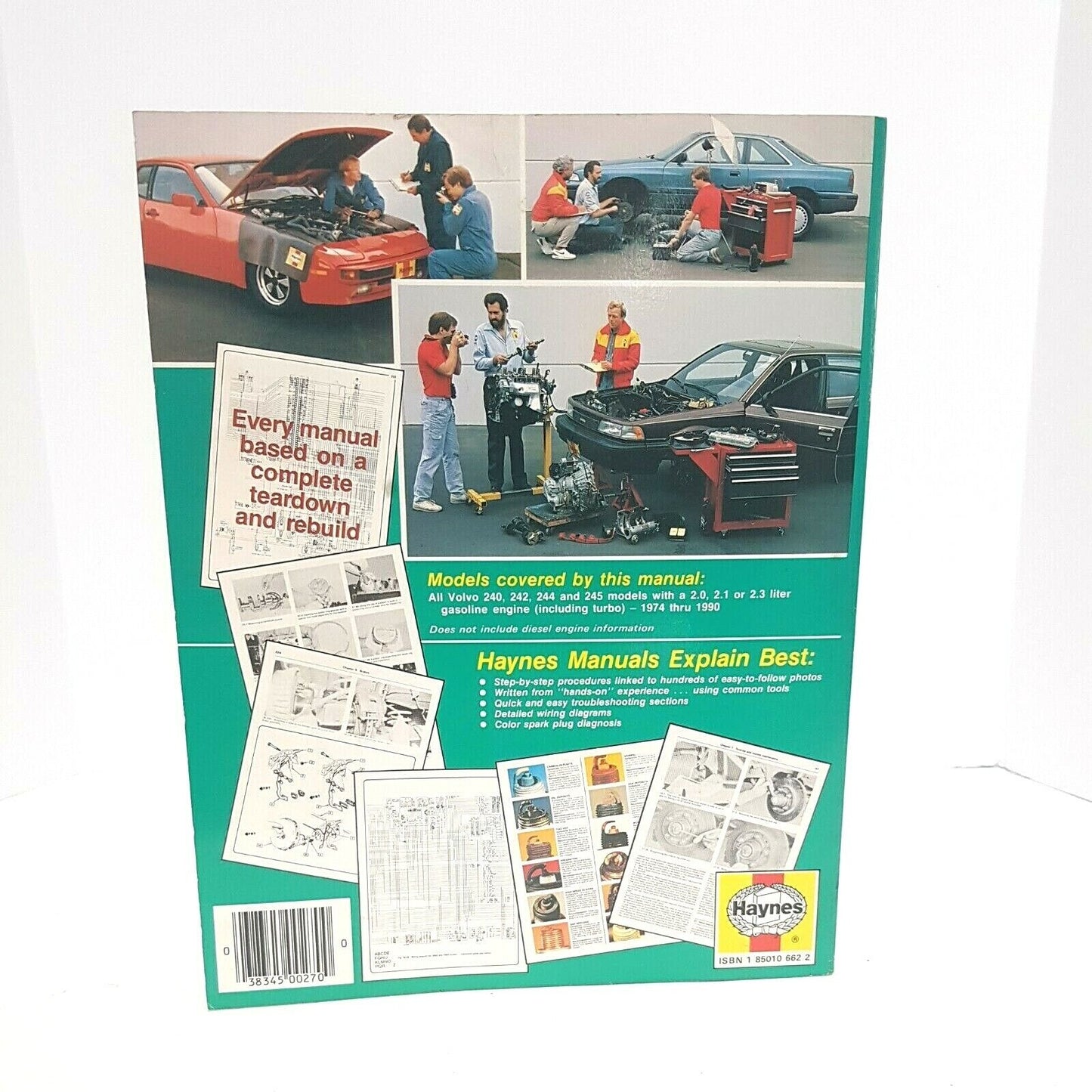 Haynes 270 Repair Manual for Volvo 240 series, 1974 thru 1990 B230 Turbo PRV V6
