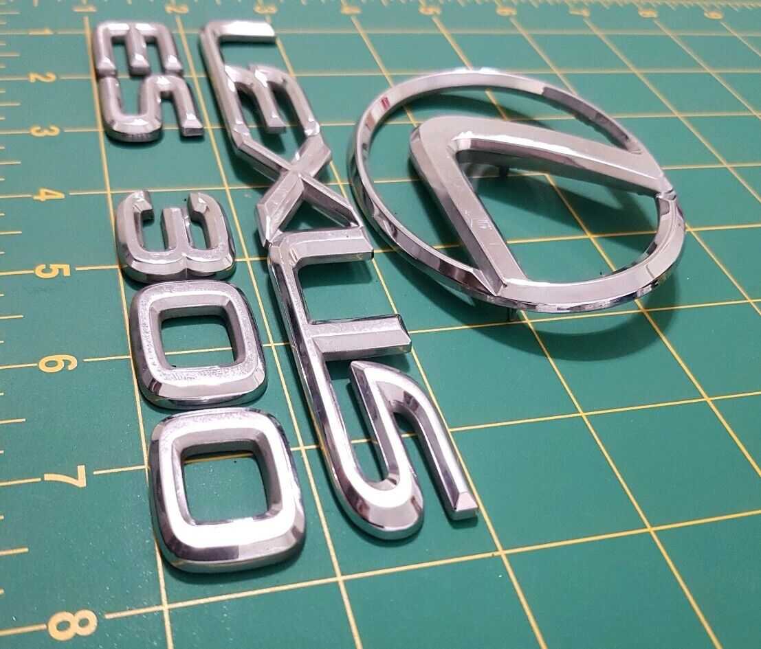 LEXUS ES300 01 02 03 04 05 Rear Emblem Set Trunk Badge Logo Chrome R2542 R2578