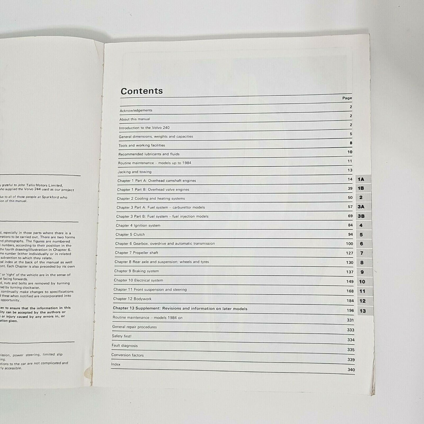 Haynes 270 Repair Manual for Volvo 240 series, 1974 thru 1990 B230 Turbo PRV V6
