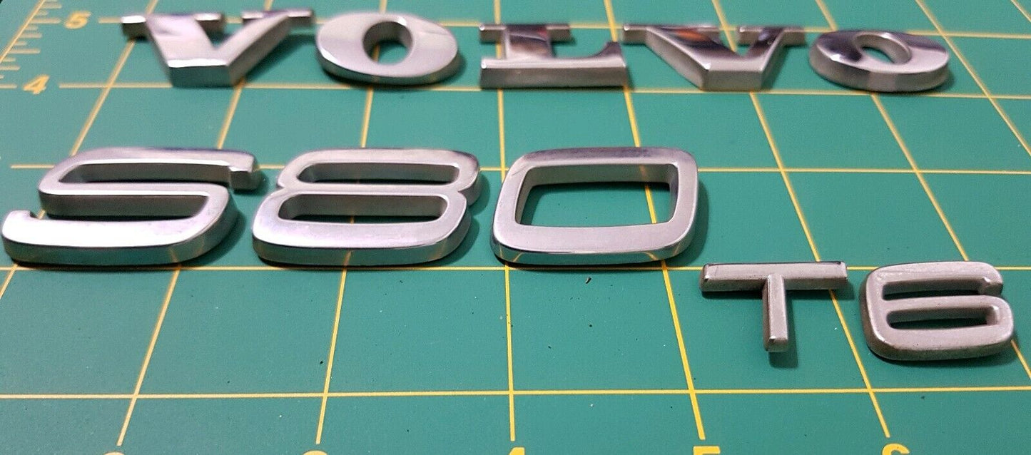 Volvo S80 T6 - 99 00 01 02 03 04 05 06 Rear Lid Chrome Trunk Emblem Logo Badge!