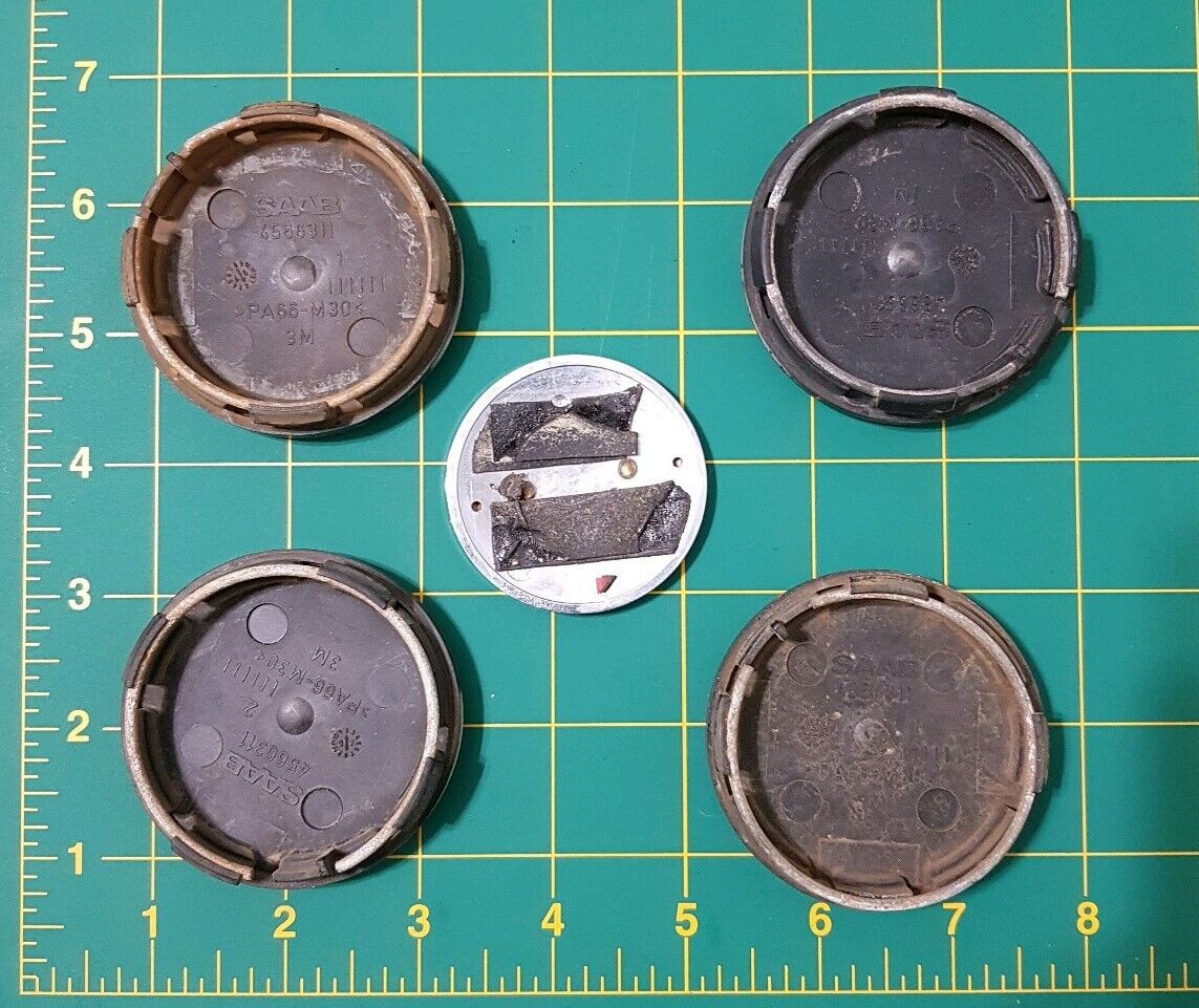 SAAB Scania Wheel Center Cap Hubcap Cover SET P/N 4566311 1997 - 2012 + BOUNUS