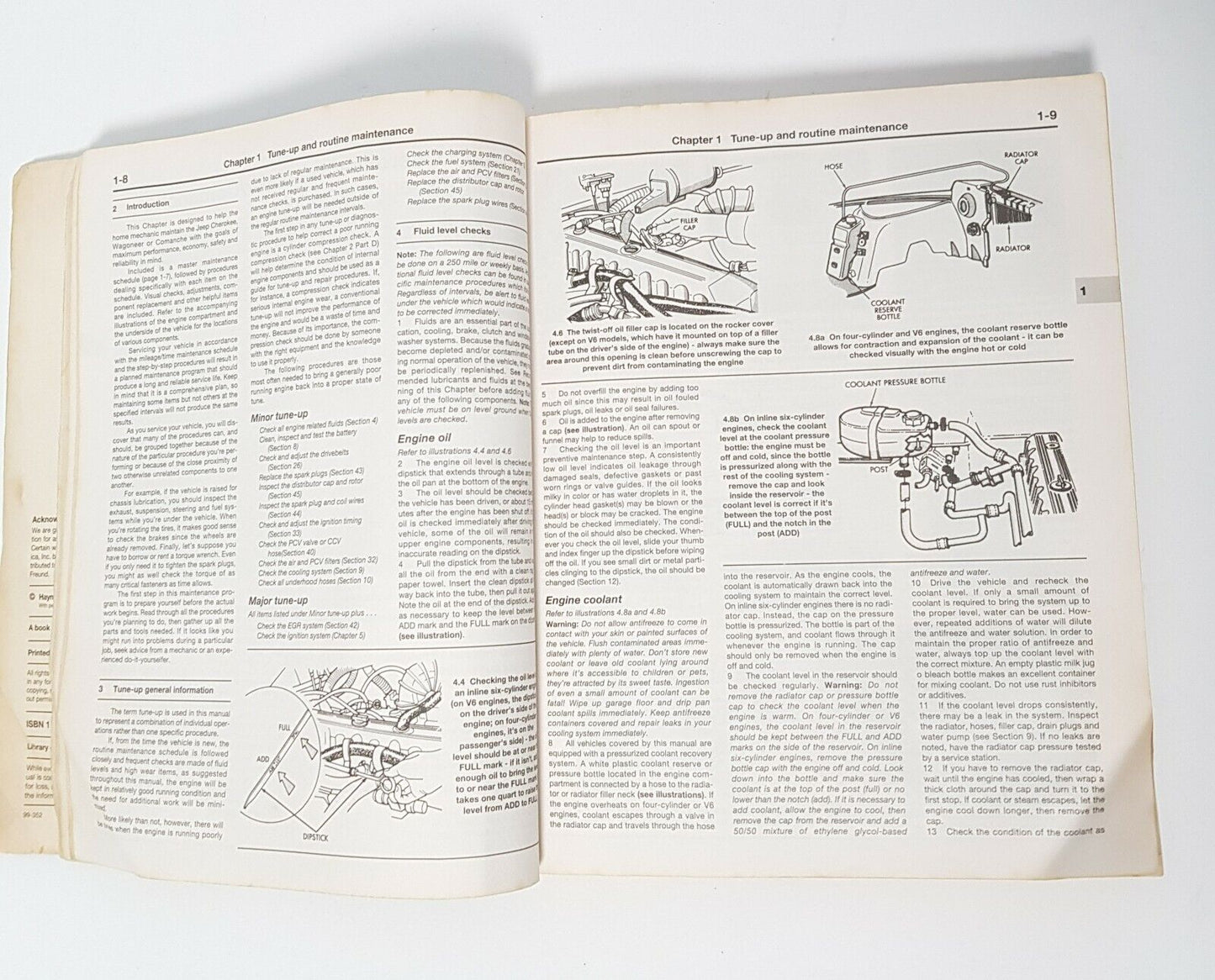 HAYNES 50010 Repair Manual for Jeep Cherokee Wagoneer Comanche 84-93 Used 1553