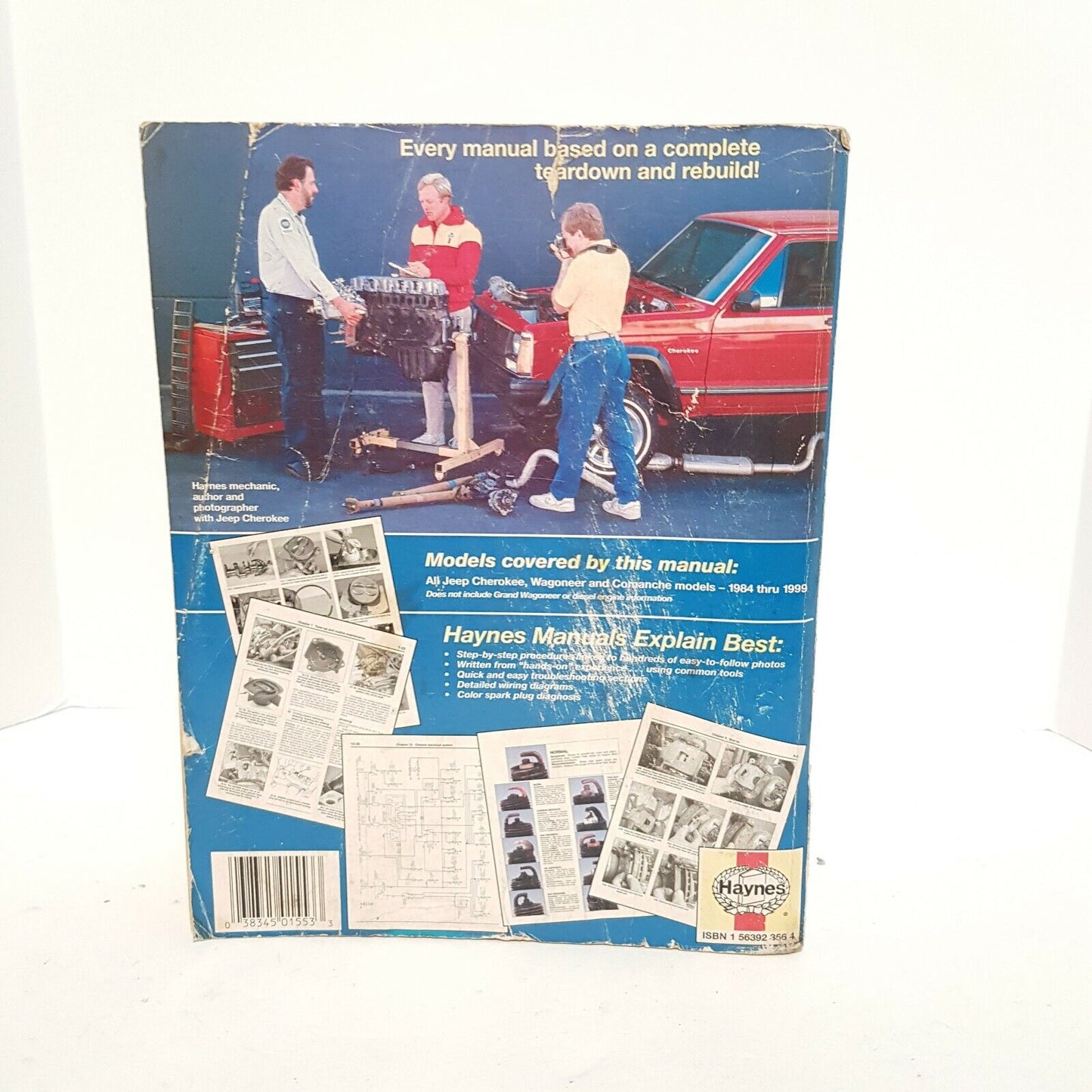 HAYNES 50010 Repair Manual for Jeep Cherokee Wagoneer Comanche 84-93 Used 1553