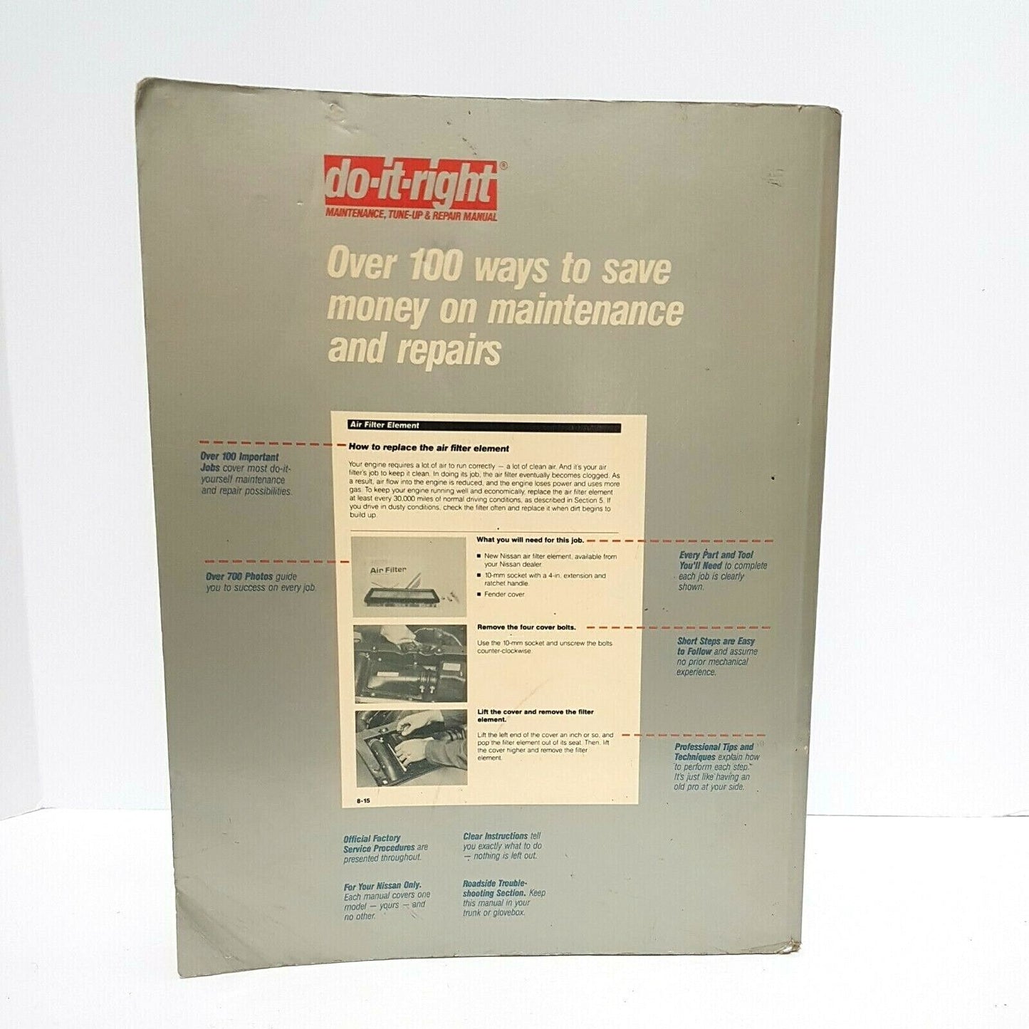 Do-It-Right Repair Manual, Nissan Sentra 1982-1990 Official Authorized Factory!