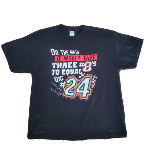 Vintage Jeff Gordon #24 "Do the math" Dale Earnhardt Jr #8 NASCAR T-shirt