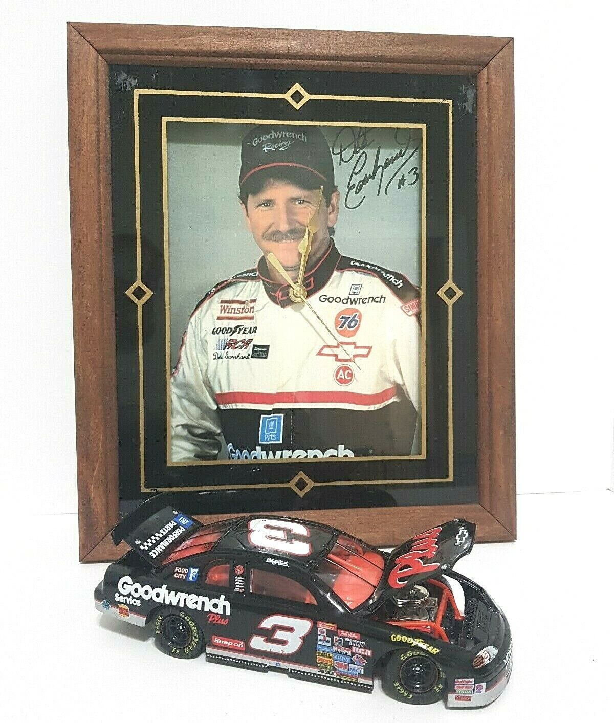 Dale Earnhardt, Sr #3 Intimidator Collectible VTG NASCAR Wall Clock + 1/24 model