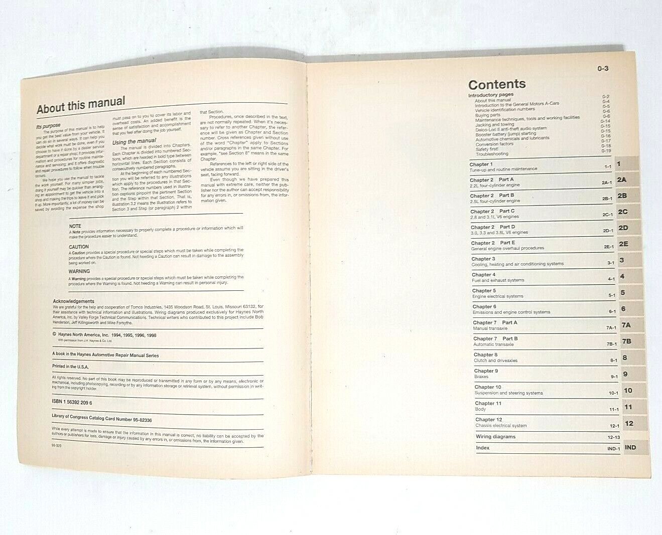 HAYNES GM Century Celebrity 6000 Ciera Cutlass 1982 -1996 Repair Manual 38005