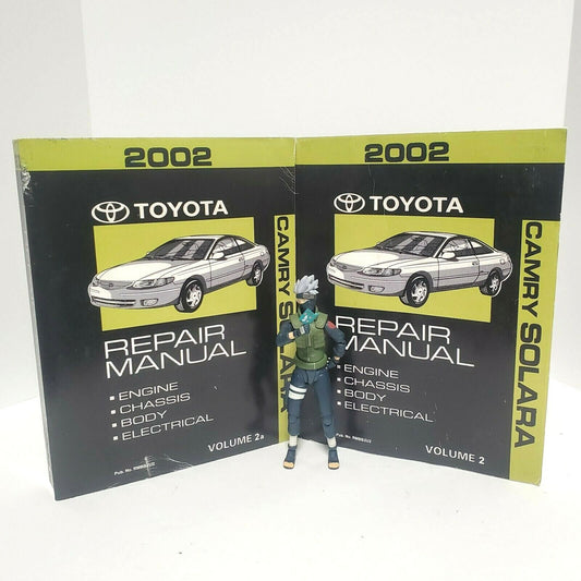 Toyota Camry Solara 2002 Shop Repair Manuals Original OEM Service Books 2 + 2a