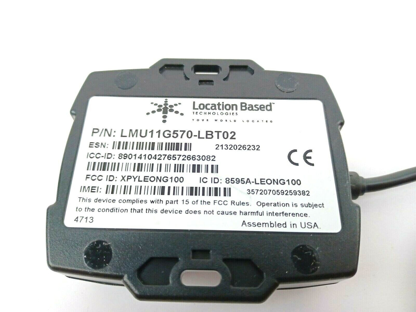 Location Based Technologies Vehicle GPS Tracker LMU11G570-LBT02 NEW