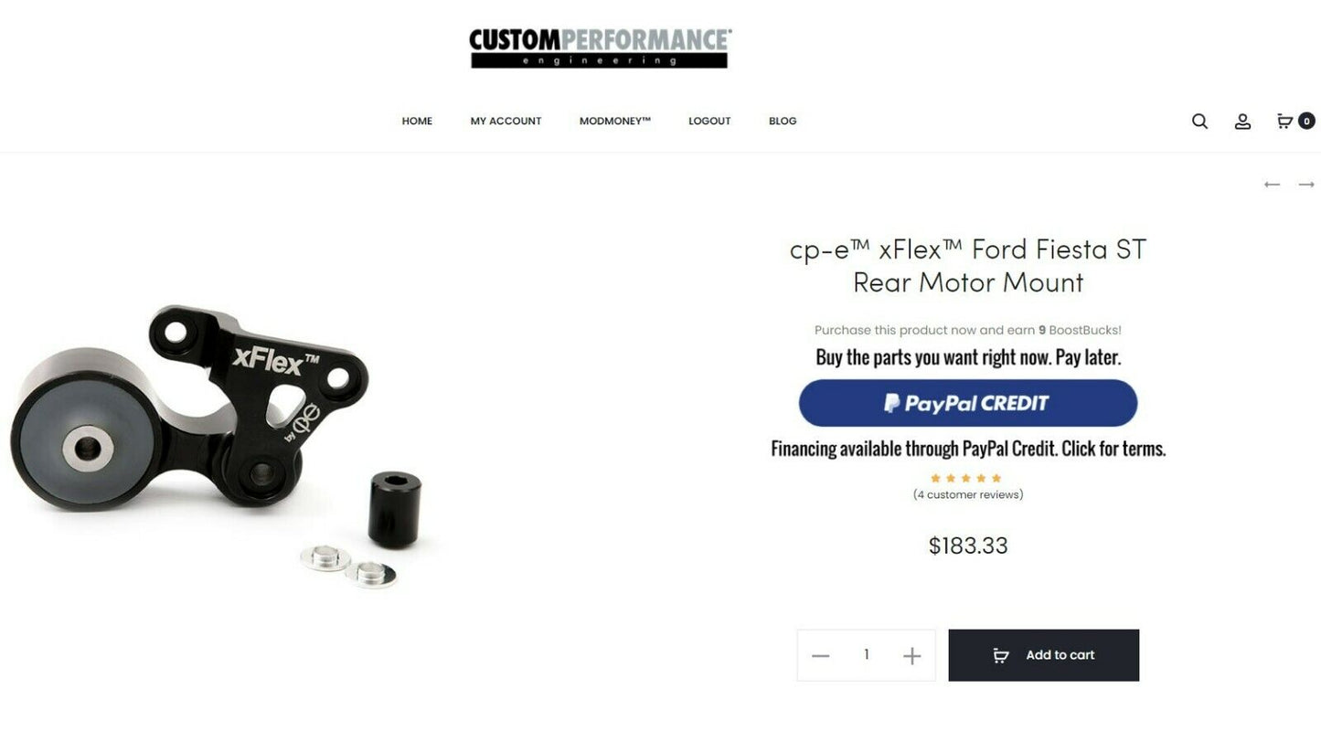 CP-E xFlex Rear Engine Mount for Ford Fiesta ST 2014+ 15 16 - FDXM00004B NEW!!!