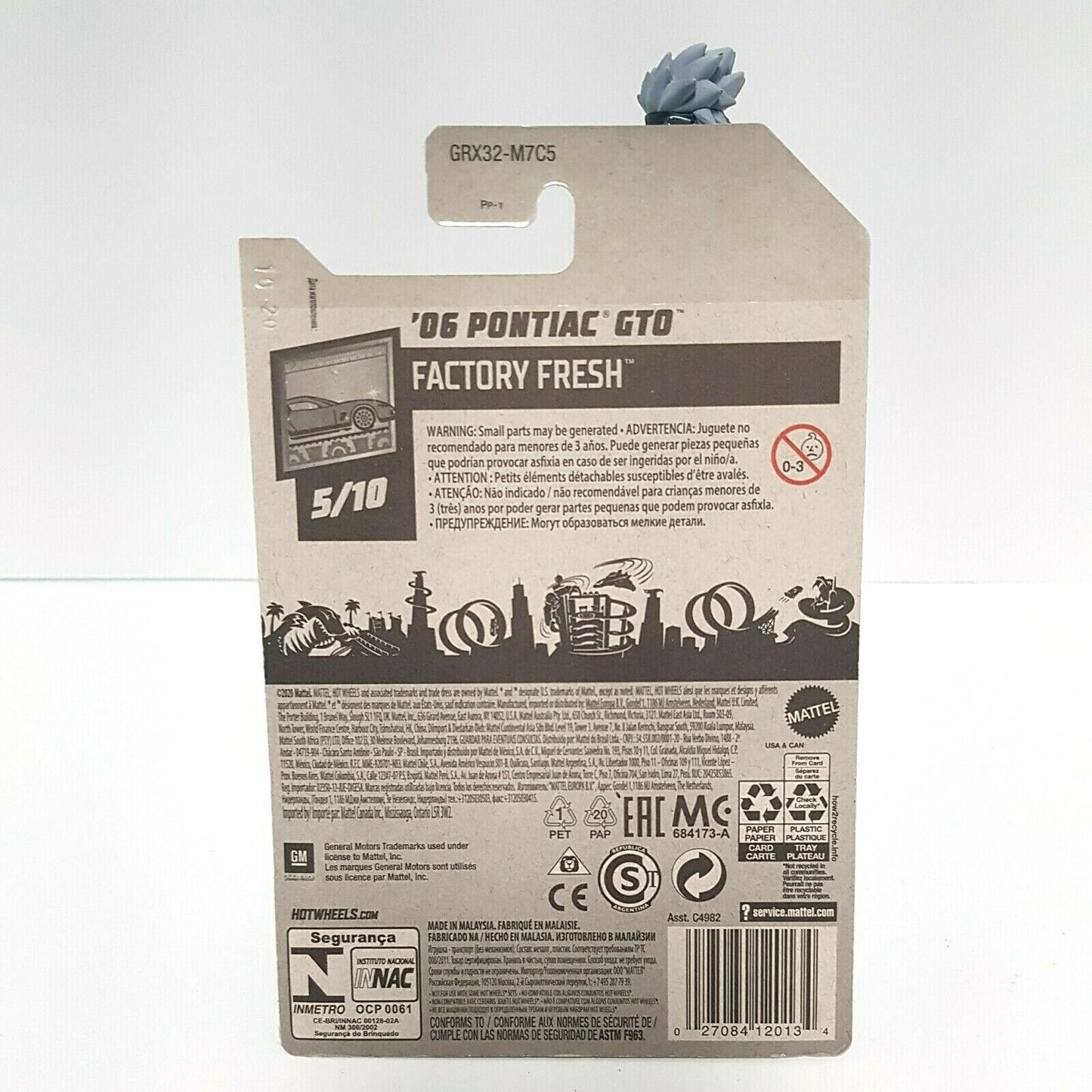 HOT WHEELS - 2006 Pontiac GTO Factory Fresh 5/10 06' 1/64 Drag Race Orange