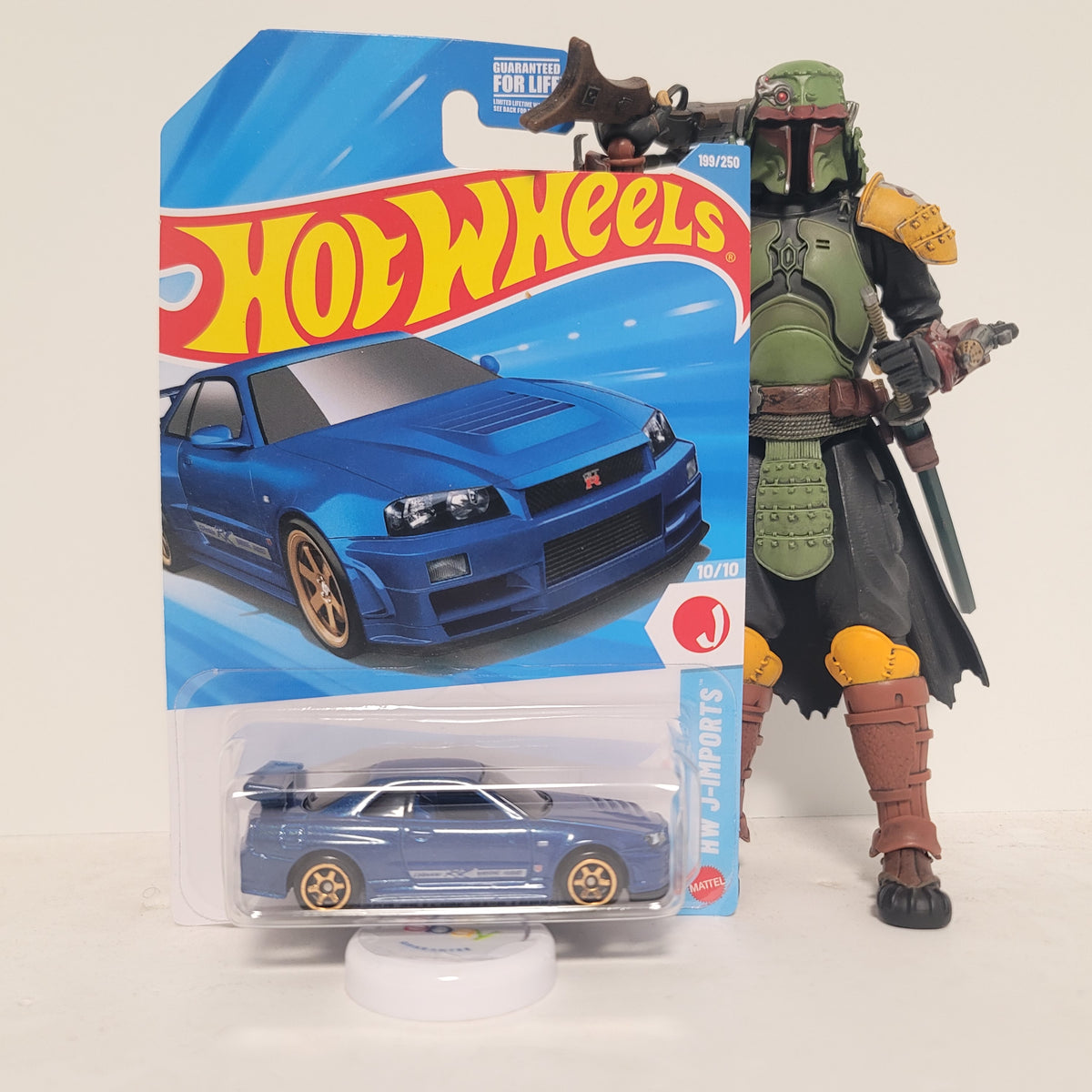 Hot Wheels Nissan Skyline GR-R BNR34 J-Imports #199/250 Blue (JJK35)