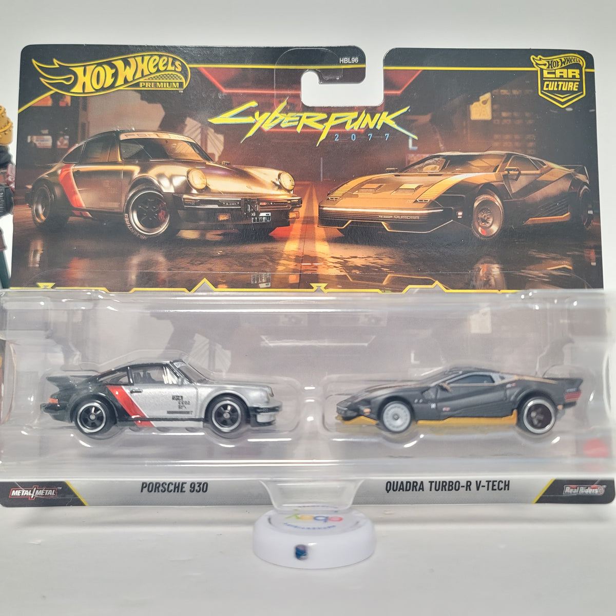 Hot Wheels Car Culture Premium 2-pack Cyberpunk Porsche 930 & Quadra Turbo-R V-Tech (JHW53)