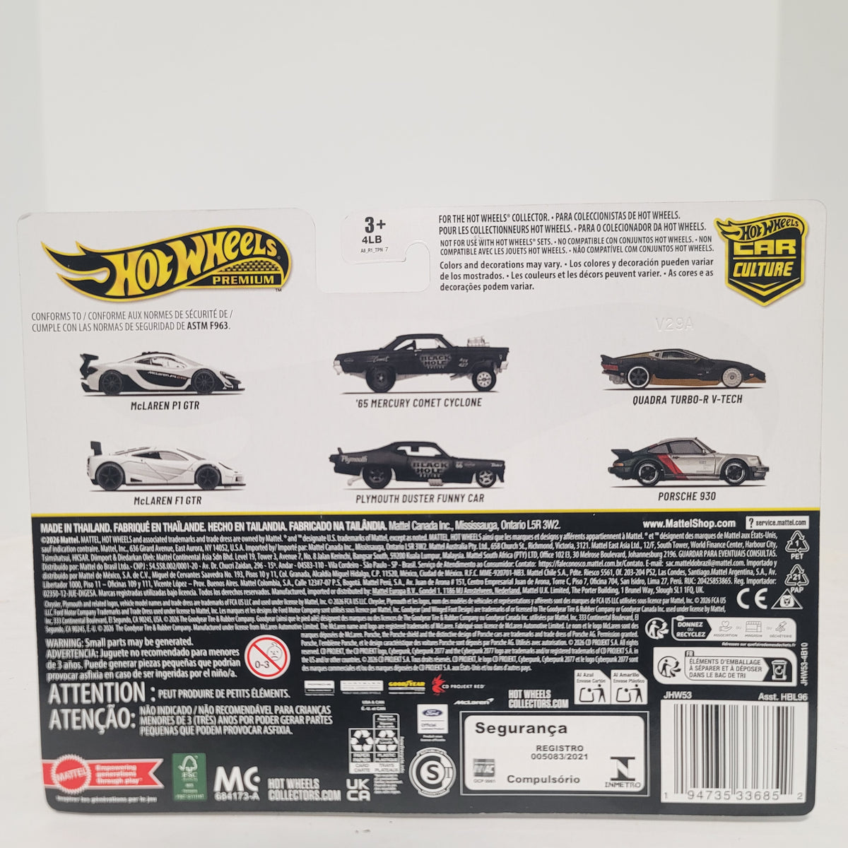 Hot Wheels Car Culture Premium 2-pack Cyberpunk Porsche 930 & Quadra Turbo-R V-Tech (JHW53)
