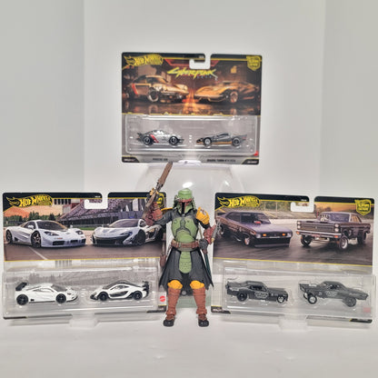 Hot Wheels Car Culture Premium Set (3 pcs) McLaren + Black Hole Racing + Cyberpunk