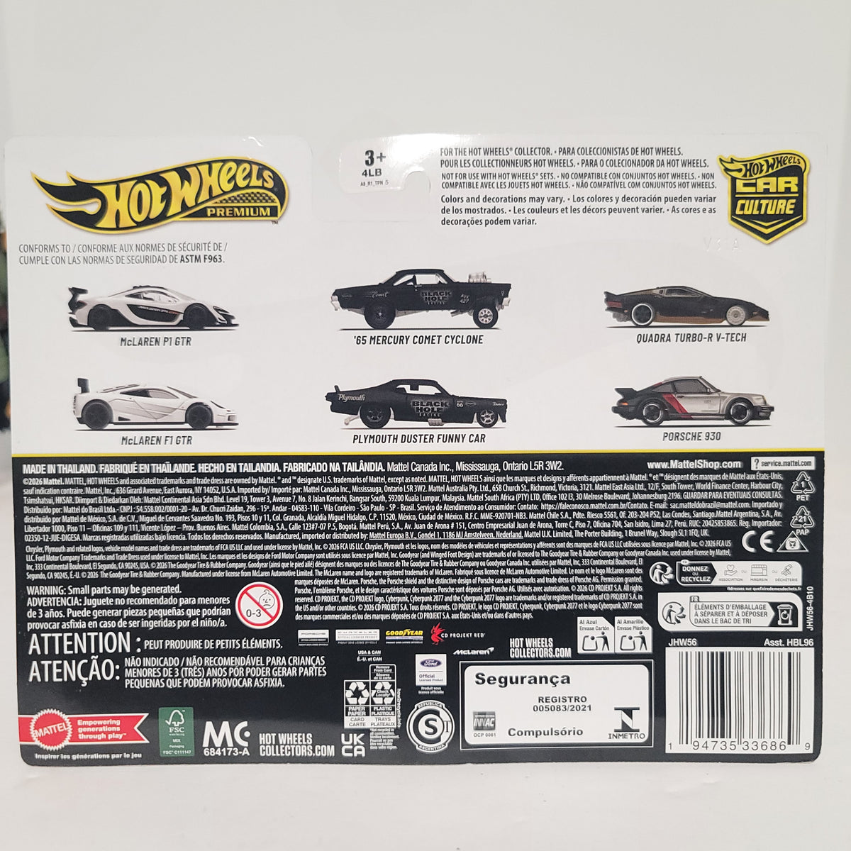 Hot Wheels Car Culture 2-pk Black Hole Racing Plymouth Duster '65 Mercury Comet