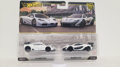 Hot Wheels Premium Car Culture 2-pack McLaren F1 GTR & P1 GTR White